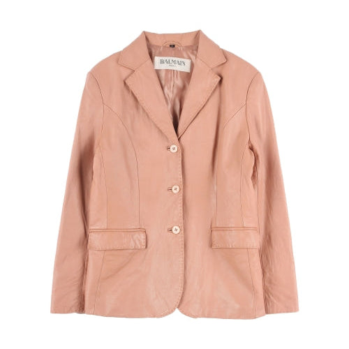 Balmain 100% Lambskin Leather Women’s Blazer