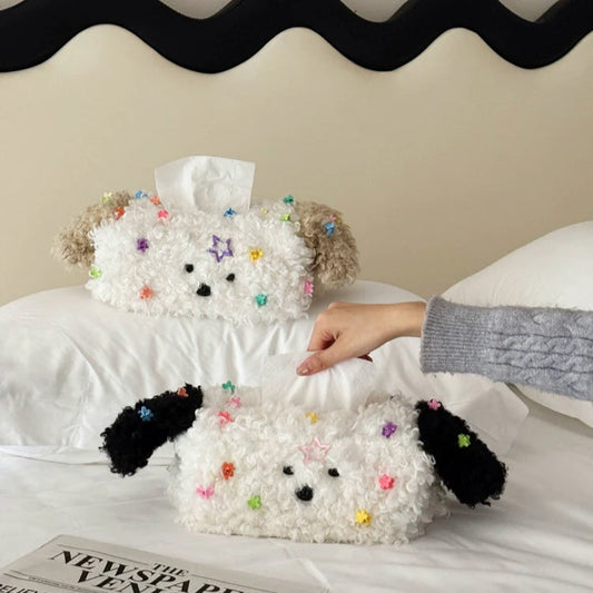 Fluffy Poodle Tissue Box Cover