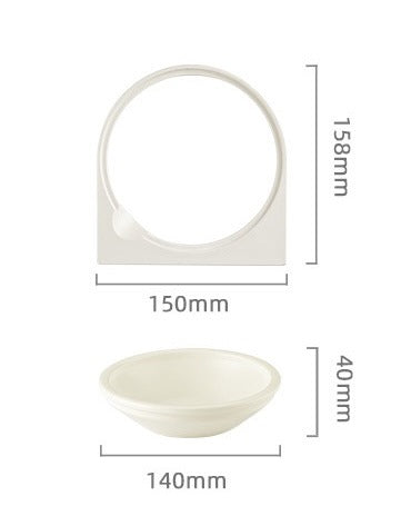 Ceramic high-foot oblique cat bowl adjustable magnetic pet bowl is not easy to overturn neck protection cats and dogs increase the height of the food bowl high neck