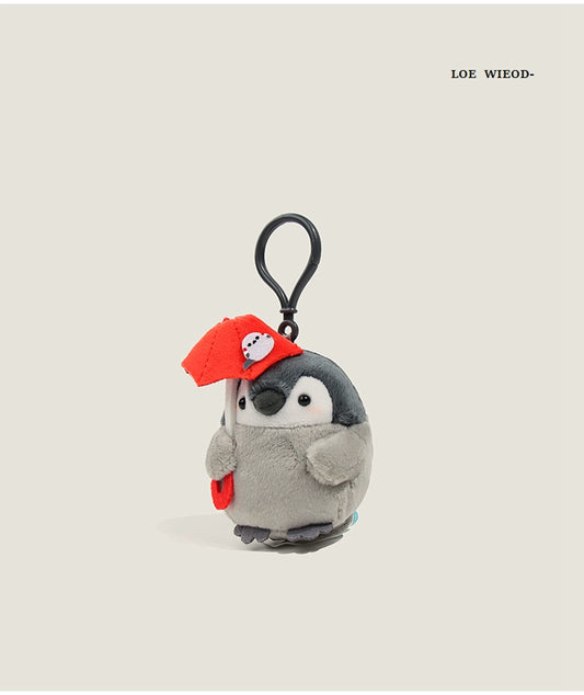 Winter Penguin Plush Keychain