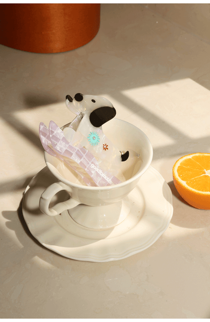 Dog-Shaped Acetate Hair Claw Clip