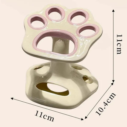 Cat Paw Ceramic Toothbrush Holder
