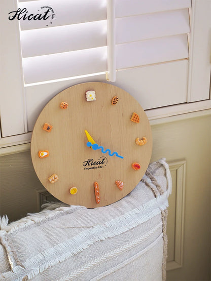 Wooden Bakery Wall Clock