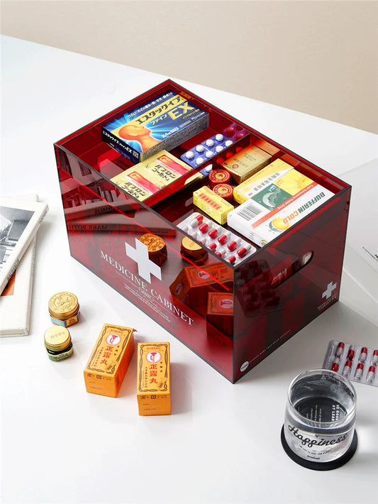 Easygood Medicine Box, Home Medical Box, First Aid Kit, Full Set of Drug Storage Box, Internet Celebrity Home Medicine Box, Large Capacity