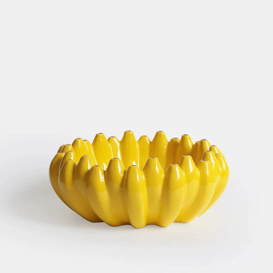 CMYD Limited Edition Creative Ceramic Banana Fruit Basket Home Dried Fruit Snack Plate Decorative Ornament Housewarming Gift