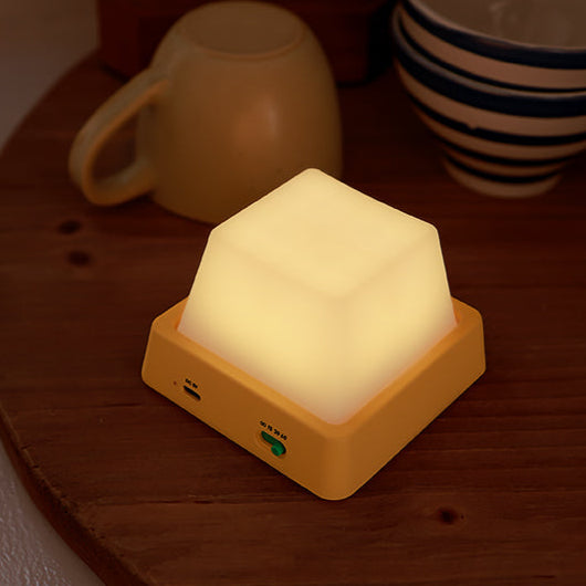 Mechanical Button Night Light – Dimmable LED Mood Lamp with Timer