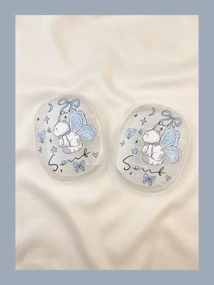 ins cute blue butterfly cat airpodsmax cover over-the-ear for apple bluetooth headset apm case max protective cover airmax accessories airpodmax ear cups