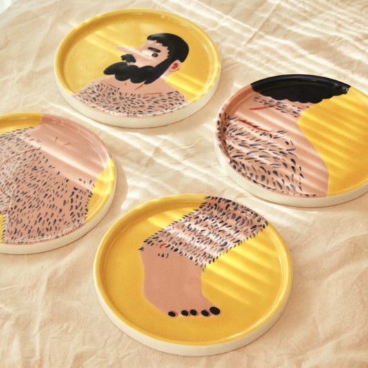 dramadeco Flying Man Plate Jingdezhen Original Ceramic Fruit Plate Underglaze Dinner Plate Birthday Gift