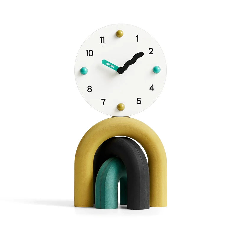 Geometric Arch Rainbow Table Clock