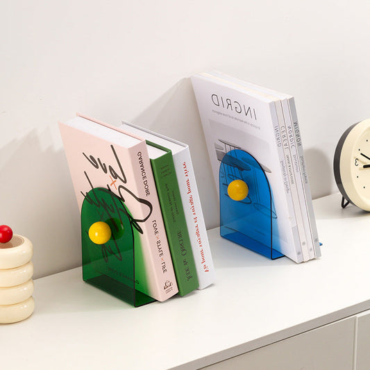 Color Dot Acrylic Bookends