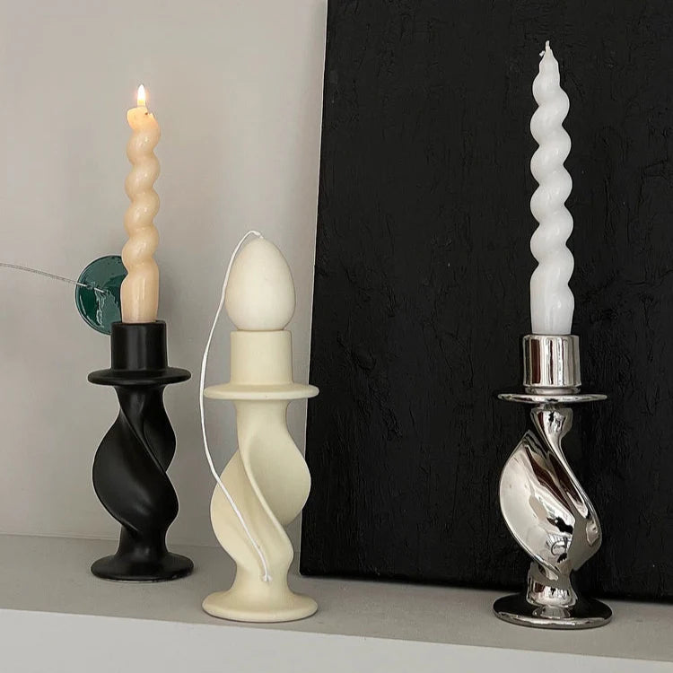 Twist Ceramic Candle Holder