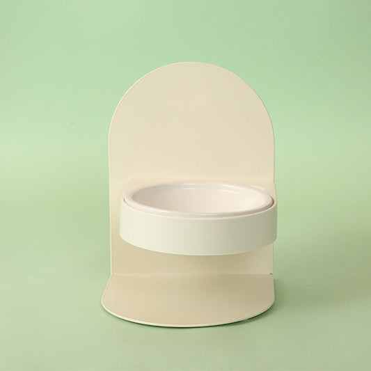 Ceramic high-foot oblique cat bowl adjustable magnetic pet bowl is not easy to overturn neck protection cats and dogs increase the height of the food bowl high neck