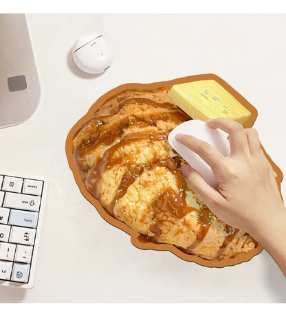 Cute Dessert-Shaped Leather Mouse Pad
