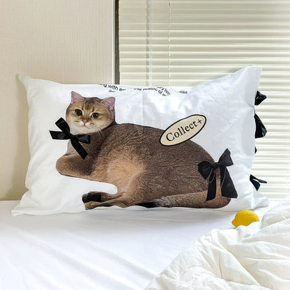 Cotton Pillowcase - Cute Animal & Food Illustration Design (22 Variants)