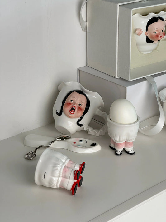LIUXINYU | Readdy readdy gogo Cute four-legged egg cup |