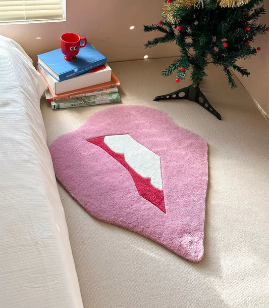 Funky Lip-Shaped Wall & Floor Mat