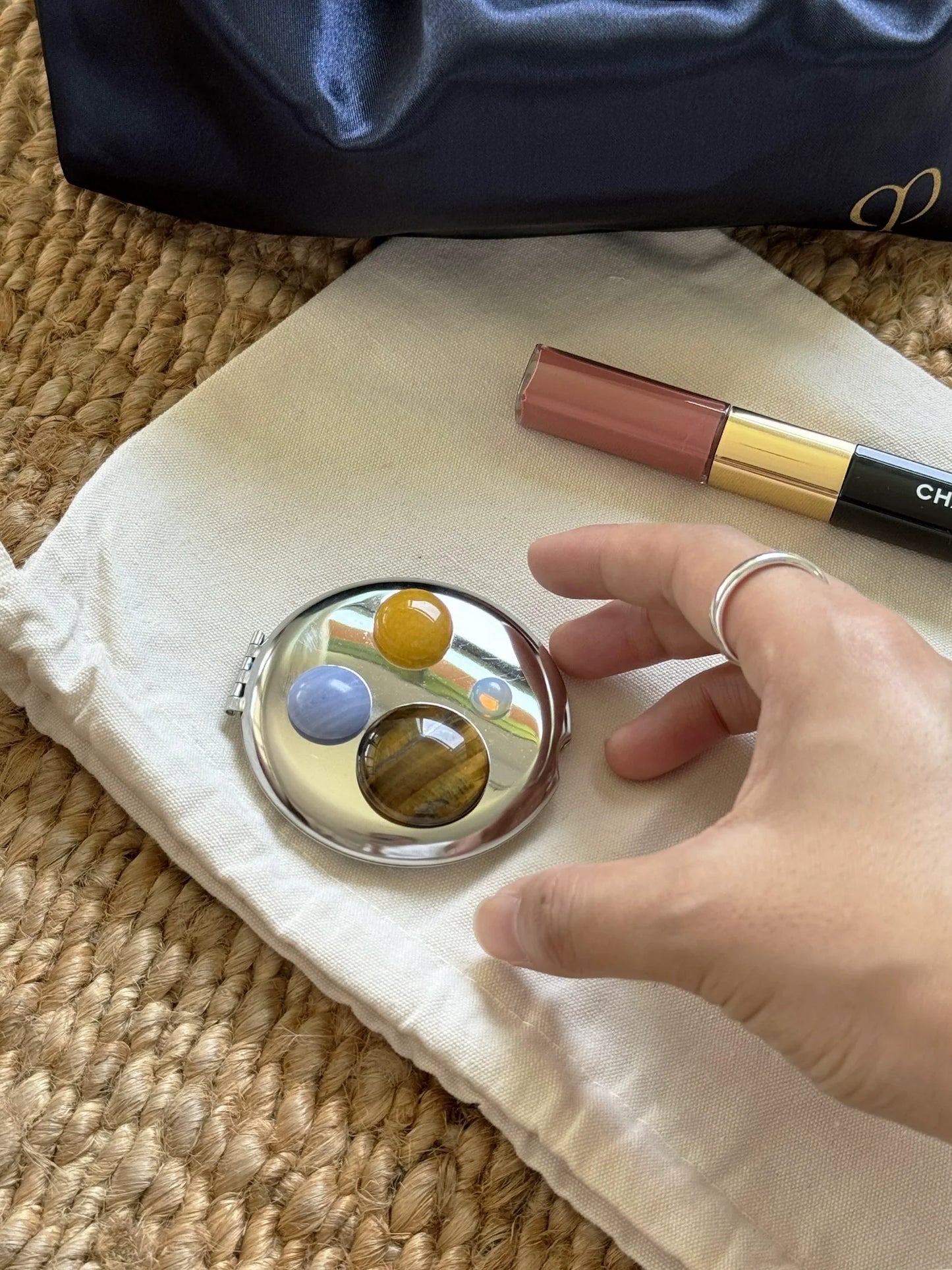Natural Stone Compact Mirror