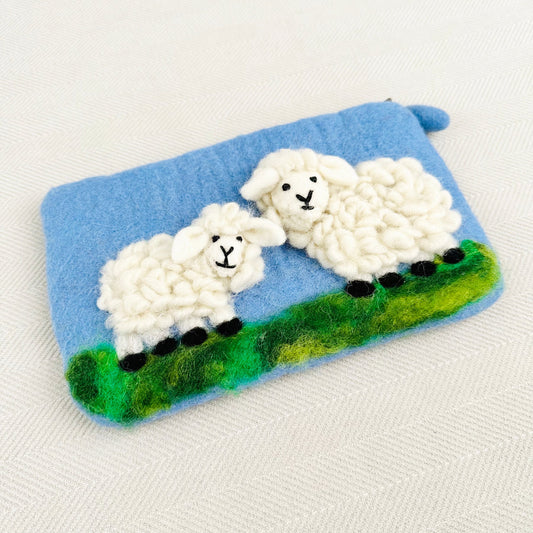 Handmade Wool Felt Sheep Coin Purse