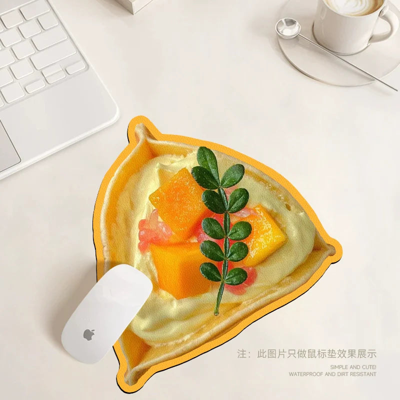 Cute Dessert-Shaped Leather Mouse Pad