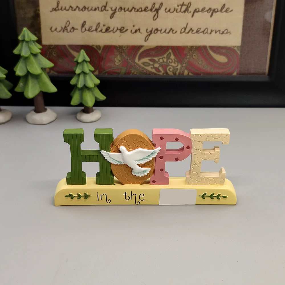 Christian Table Decor – “LOVE / FAITH / HOPE”