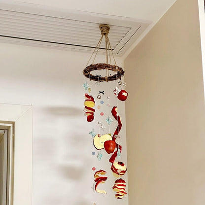 Apple wind chimes ornament pendant handmade DIY gift housewarming joy into the new home