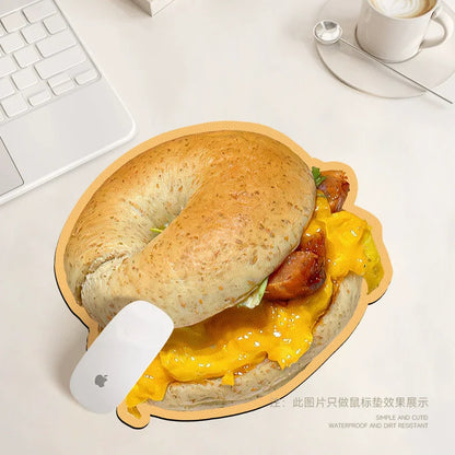 Cute Dessert-Shaped Leather Mouse Pad