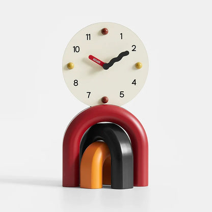 Geometric Arch Rainbow Table Clock