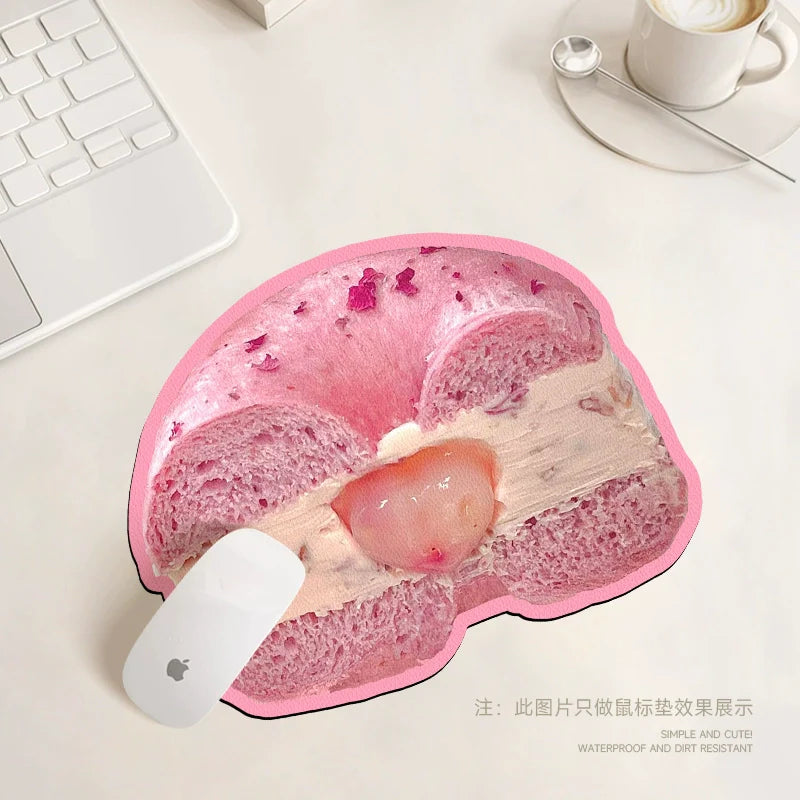 Cute Dessert-Shaped Leather Mouse Pad