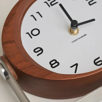Mo Yu Original design cherry wood clock ornament Creative antique desktop decoration table clock shooting props