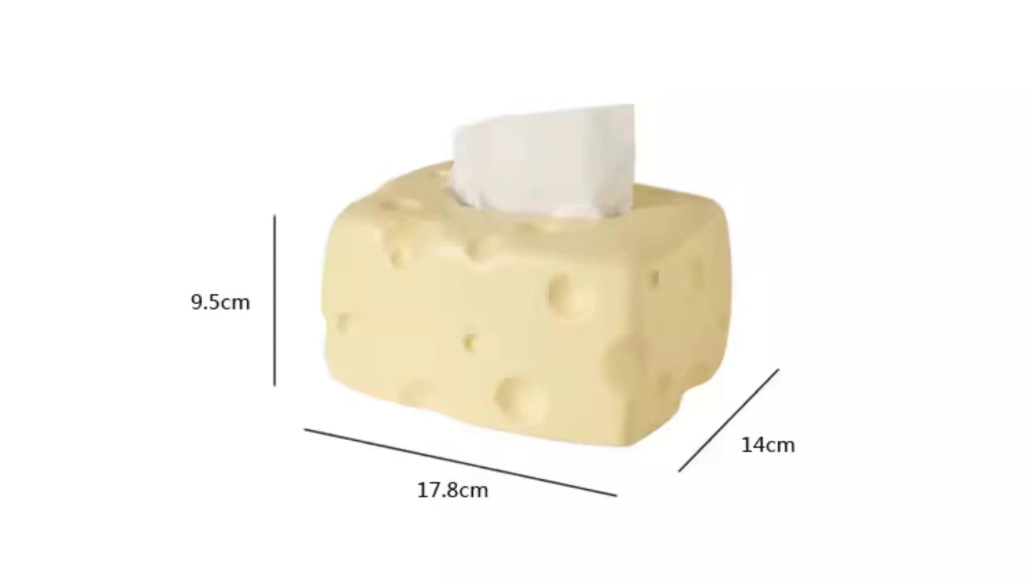Cheese Block Ceramic Tissue Box