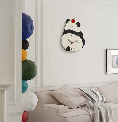 Panda Back Wall Clock