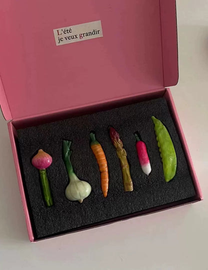 Whimsical Vegetable Chopstick Rests