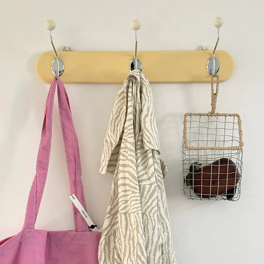 3 Hooks Retro Solid Wood Hook Rack