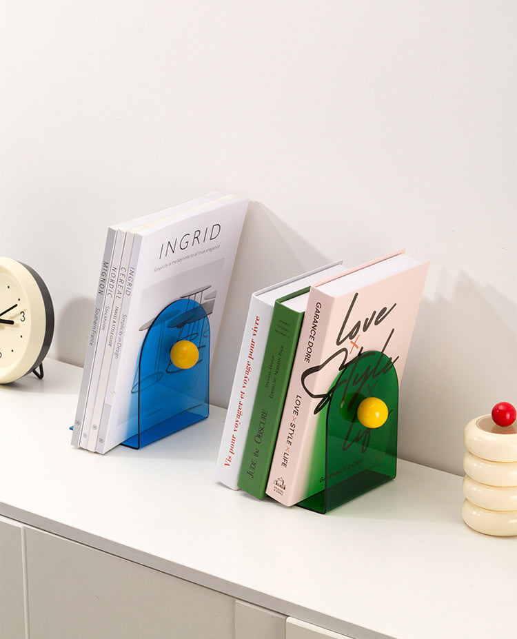 Color Dot Acrylic Bookends