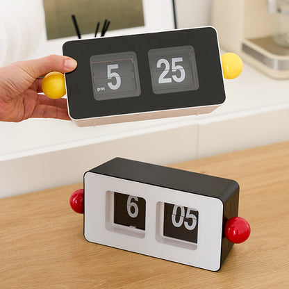 Retro Flip Clock with Ball Accents
