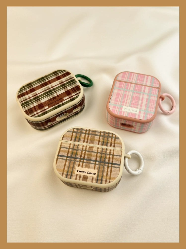 Plaid Pattern AirPods Case