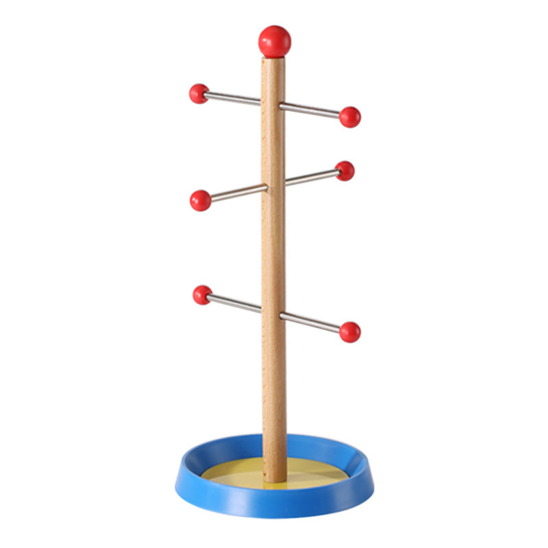 Retro Tree-Style Wooden Cup Holder