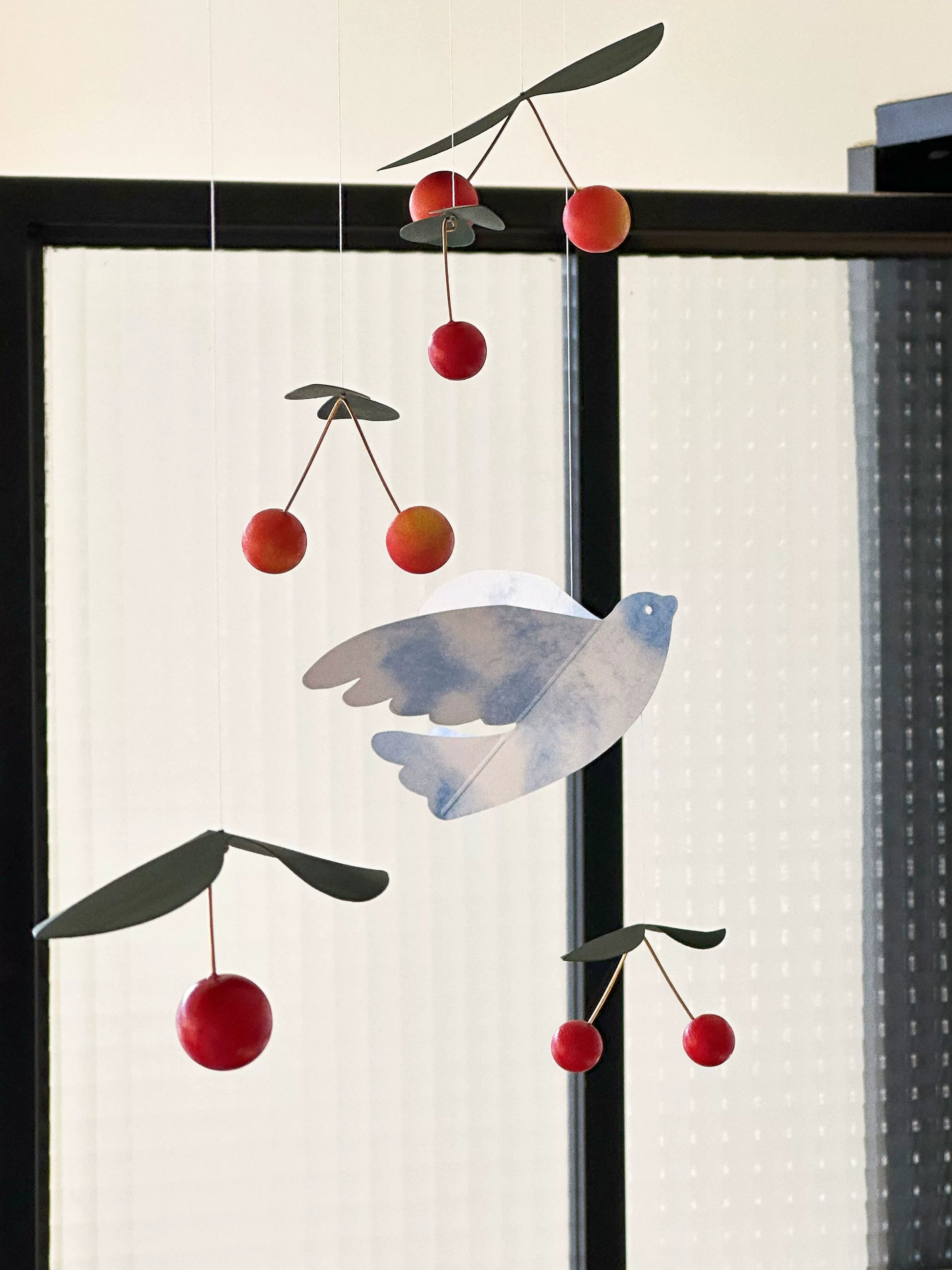 Dove of Peace, Cherry Bird, Balance Wind Chimes, Danish Flensted Mobiles, Hanging Charm, Children's Room Pendant