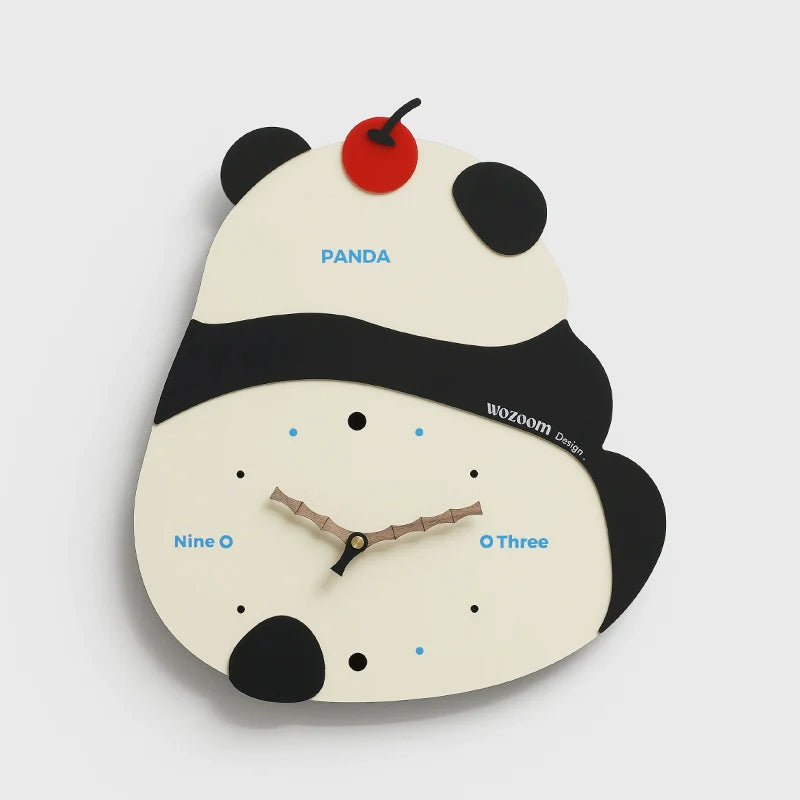 Panda Back Wall Clock