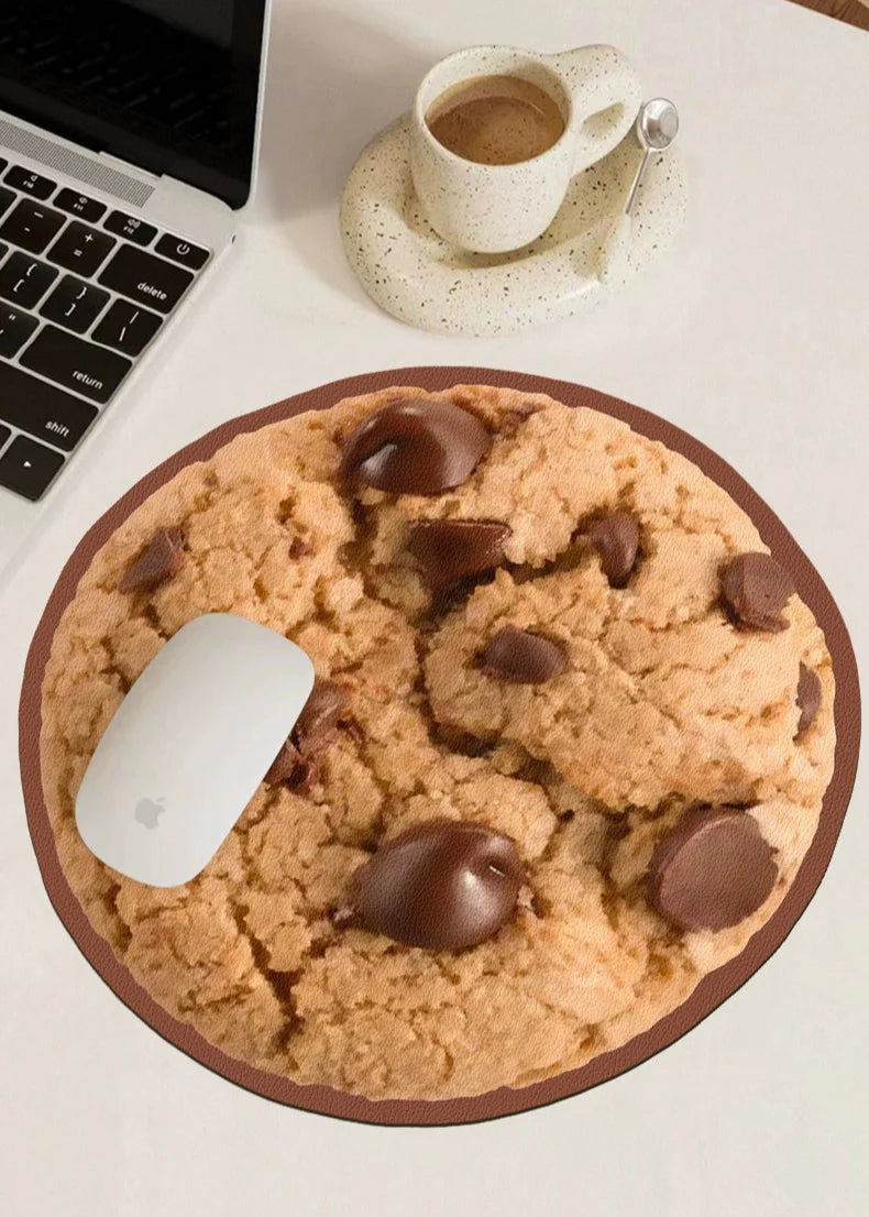 Pancake & Cookie Leather Mouse Pad