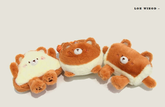 Bear Sandwich Plush Keychain