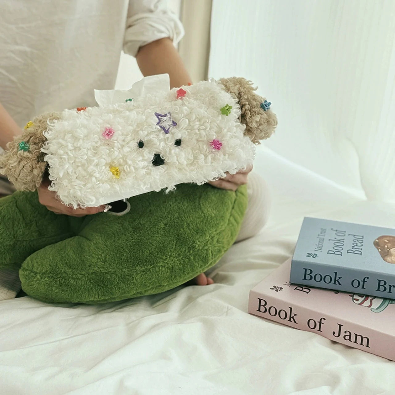 Fluffy Poodle Tissue Box Cover