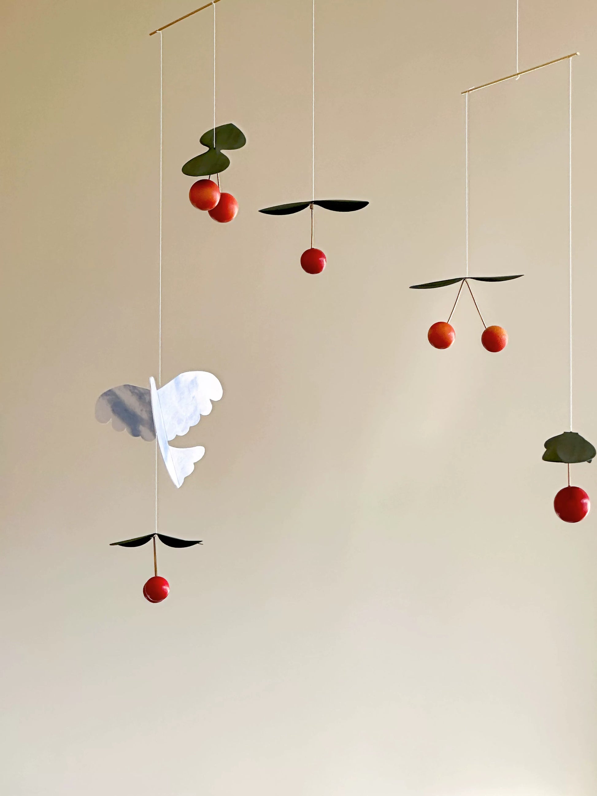 Dove of Peace, Cherry Bird, Balance Wind Chimes, Danish Flensted Mobiles, Hanging Charm, Children's Room Pendant