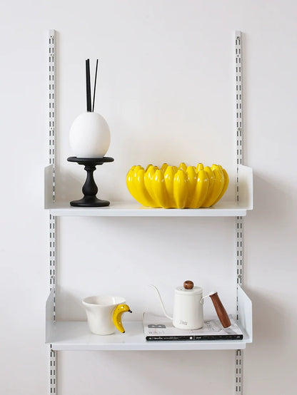 CMYD Limited Edition Creative Ceramic Banana Fruit Basket Home Dried Fruit Snack Plate Decorative Ornament Housewarming Gift