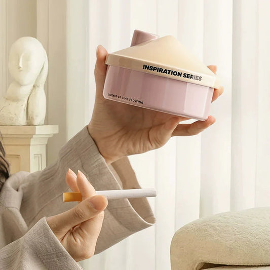 House Pastel Ceramic Ashtray with Lid