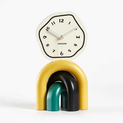 Geometric Arch Rainbow Table Clock