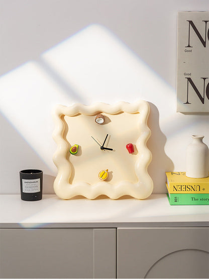 Fruit Accent Cream Wall Clock