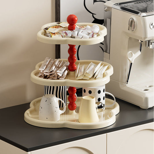 Retro Clover-Shaped Tiered Display Tray
