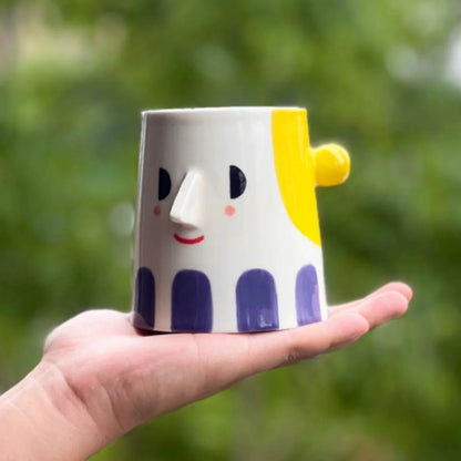 Wavy Stripe Ceramic Teapot