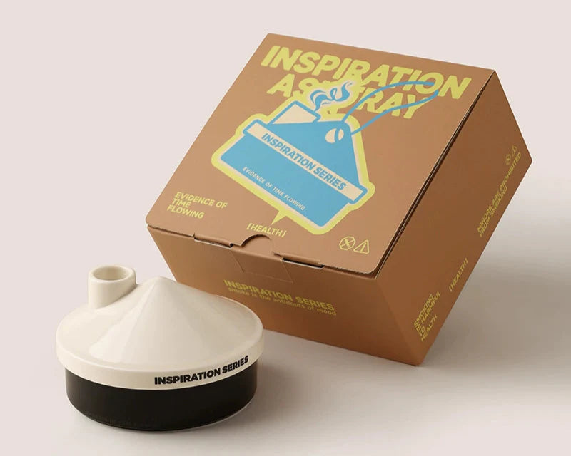 House Pastel Ceramic Ashtray with Lid